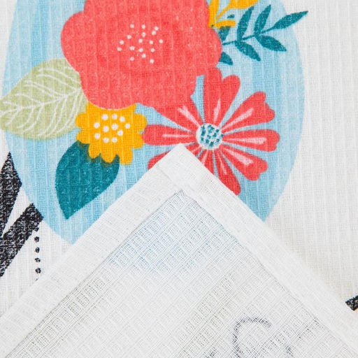 Набор полотенец кухонный Доляна Пасхальные зайчики 35х60см-4 шт, 100% хлопок, вафля 160 г/м2  фото 8