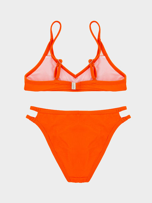 Купальник для девочек раздельный оранжевый с декоративными разрезами - Mark formelle фото 6