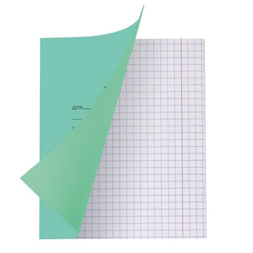 Цена за 200 шт. Тетрадь «Зелёная обложка» 12 листов, в крупную клетку, белые листы, обложка плотностью 82 г/м²