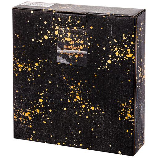 ТАРЕЛКА С РУЧКАМИ BRONCO MIDNIGHT GOLD 20,5*16*2,5 СМ (КОР=48ШТ.)  фото 2