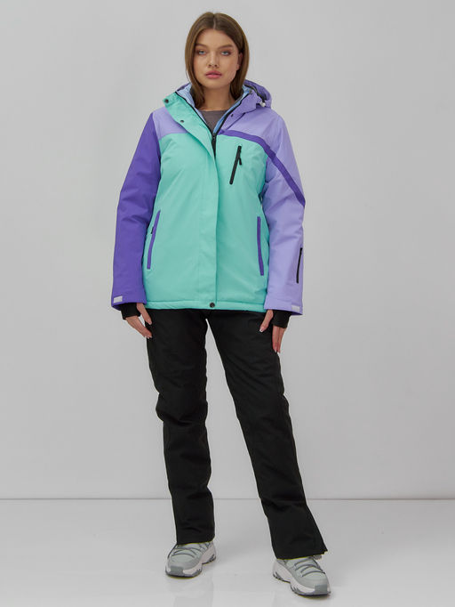 Горнолыжный костюм женский зимний бирюзового цвета 016Br - Chunmai фото 9