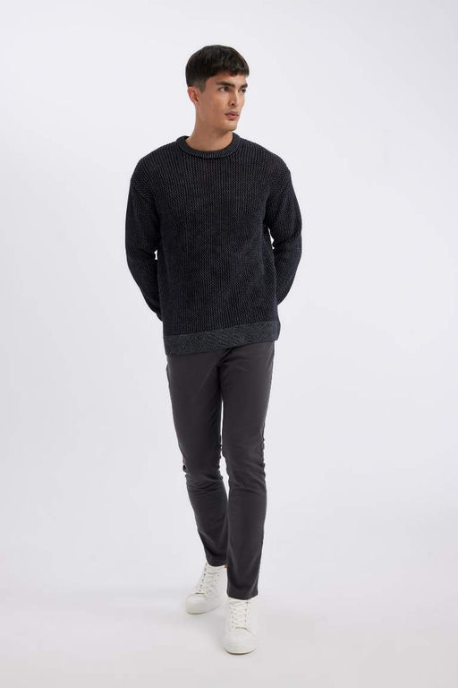 Брюки-чиносы скинни из парусины - Defacto фото 4