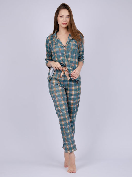 Пижама, домашний костюм ДК-515-зеленая - Ihomelux фото 5