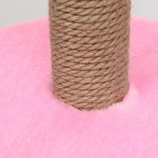 Дом для кошек с когтеточкой, с лежаком, круглый, 35 х 35 х 70 см, розовый - Simaland фото 5