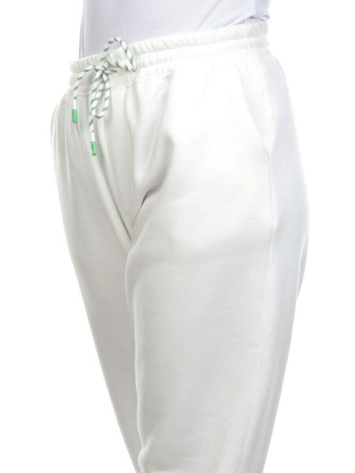 M053 WHITE Брюки спортивные женские на флисе (100% хлопок) 7986 - Fashion фото 4