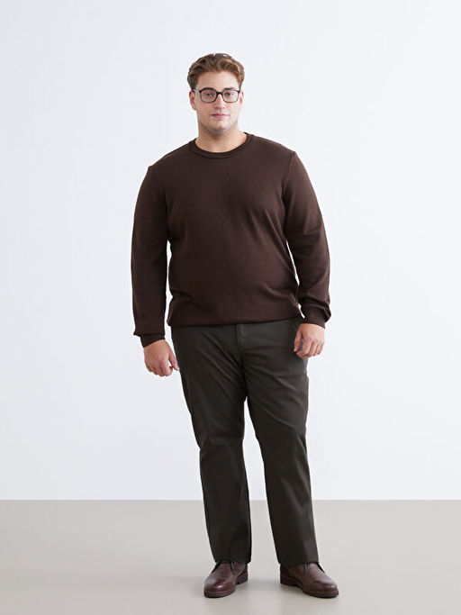 Bisiklet Yaka Erkek Triko Kazak