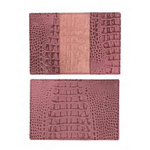 Обложка для паспорта Croco-П-1102 натуральная кожа ирис кайман (252) 265105