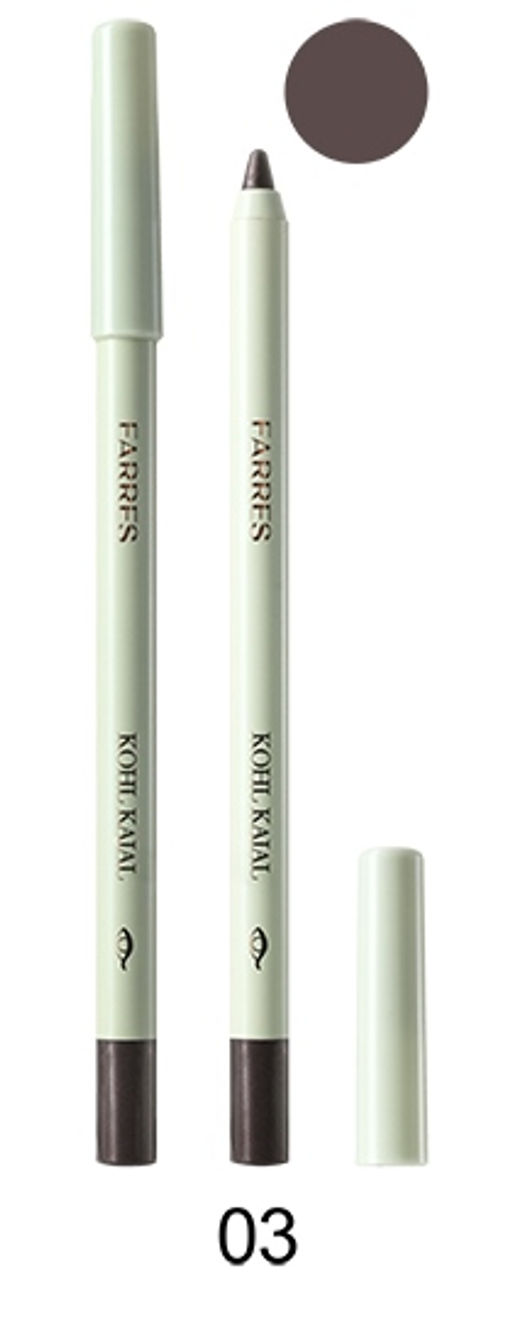 FARRES /W209-03/ Карандаш-подводка Водостойкий КАЯЛ № 03 темно-коричн.(6)