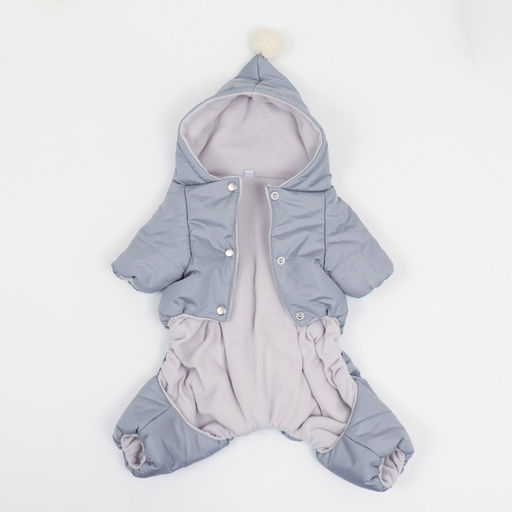 Комбинезон зимний для животных, флисовый подклад, 3XL (ДС 36-38, ОШ 36-37, ОГ 48-52), серый - Simaland фото 6