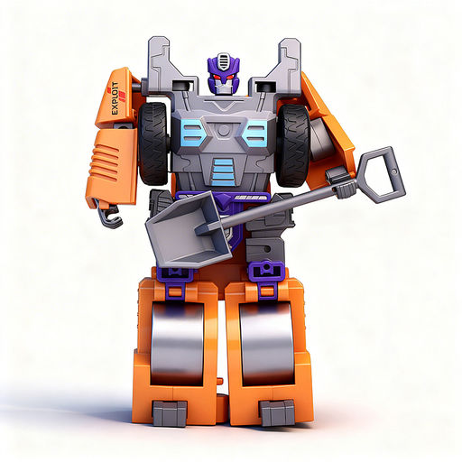 Робот трансформирующийся в спец технику, в коробке