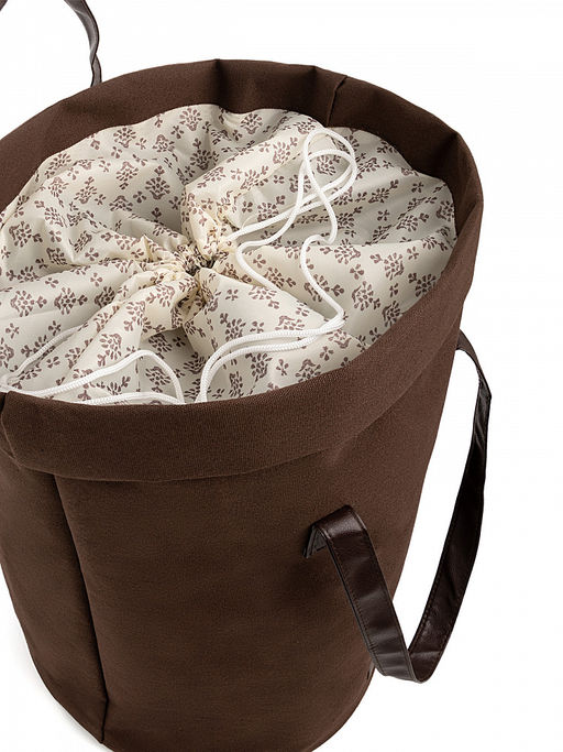 Корзина для белья 35x35x47 какао хлопок, полиэстер - Denastia фото 4