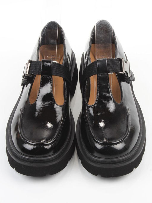 06-DLG06-2 BLACK Туфли женские (натуральная кожа)