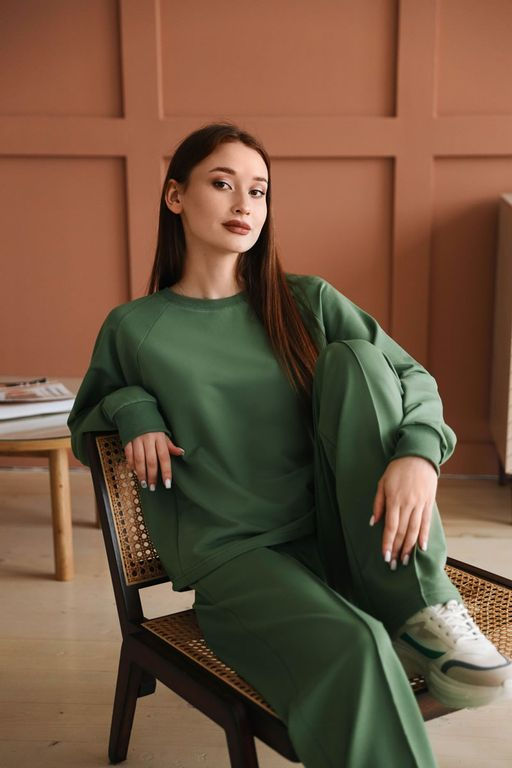 Комплект(костюм) с брюками палаццо Футер 2-х нитка - Relay фото 131