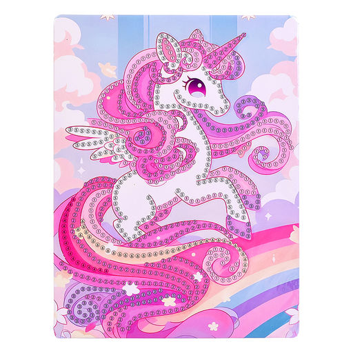 Мозаика алмазная "Гациозный единорог" 15*20см