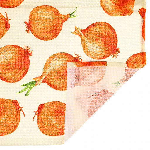 Полотенце кухонное 50х60см "Лучок", вафельное полотно 180г/м2, хлопок 100%, без упаковки, "Домашняя мода" (Россия)