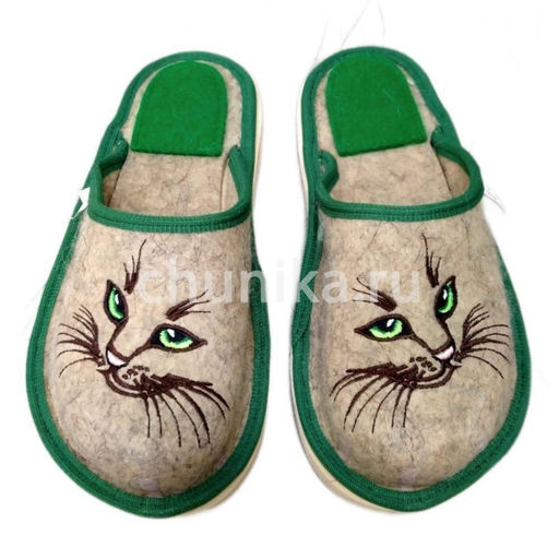 Тапочки без задника, вышивка «кошечки» - Чуника фото 7