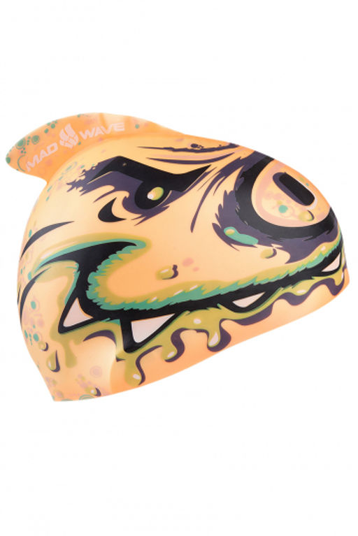 Детская шапочка Silicone Printed Junior with fin PIG, Stroke trainer - Mad wave фото 3