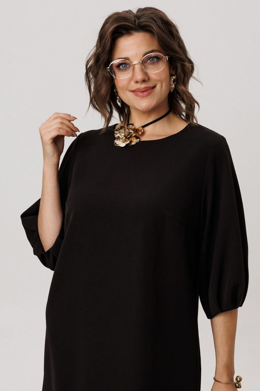 Платье ANELLI 1792 лепесток черной мальвы  фото 7