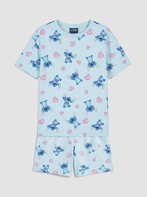 Пижамный комплект Stitch для девочки с принтом 2 предмета