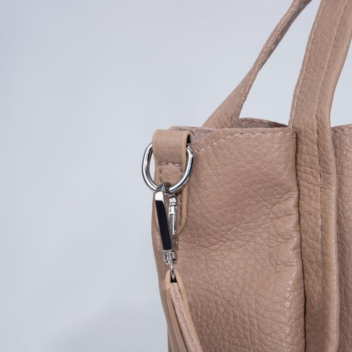 Сумка-тоут на кнопке, косметичка на молнии, цвет бежевый - Simaland фото 4