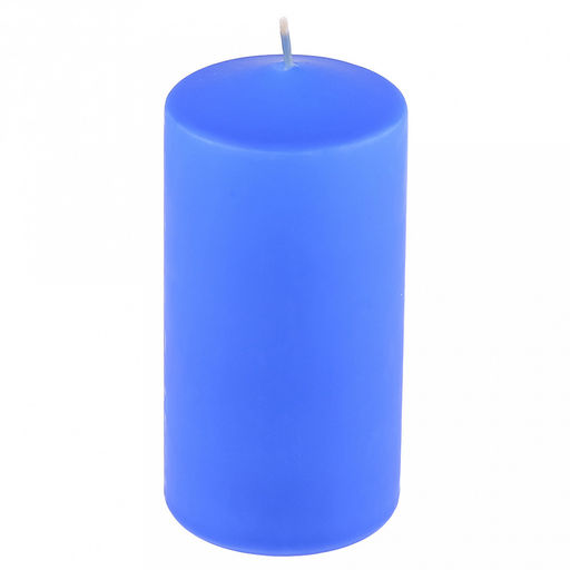 Свеча "Столбик" д6см, h12см, синий, парафин, время горения 24ч, 270гр (Россия)