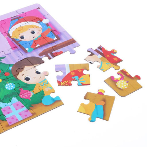 Пазлы 4 в 1 Новогодние развлечения, 24, 35, 54, 60 элементов - Puzzle time фото 3