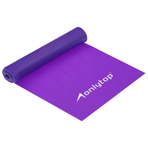 Эспандер ленточный для фитнеса ONLYTOP, 150×15×0.03 см, 5 кг, цвета МИКС