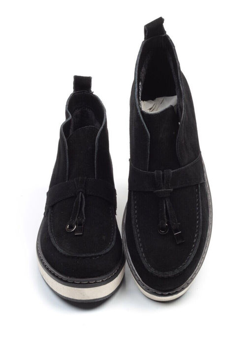 01-5172-2 BLACK Ботинки женские демисезонные (натуральная замша, байка) - Фабричный китай фото 14