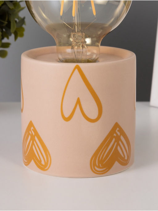 Светильник «Цилиндр» большие сердца LED 2хАА 8.5×8.5×17 см