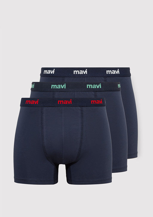 3lu Basic Lacivert Boxer