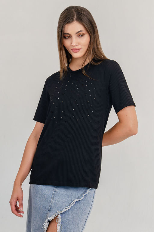 Арт. 3402/2 Футболка женская 44-52 (5 шт) Цвет:черный - Калинка фото 17