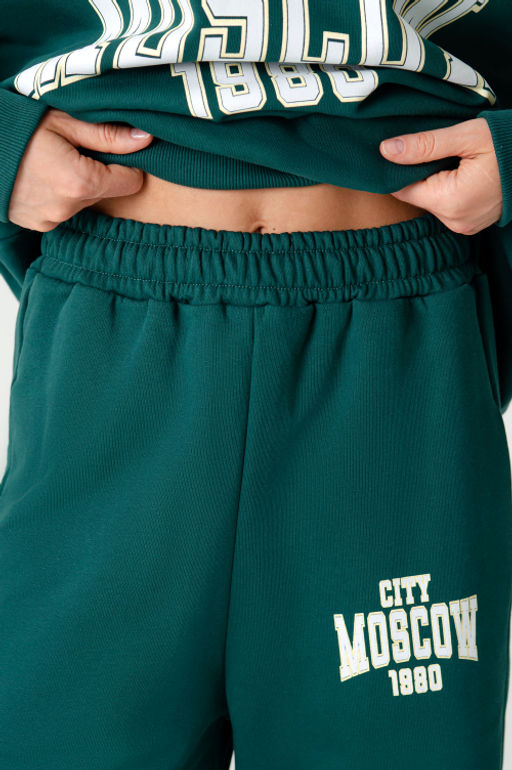 Арт. 2-541 Костюм женский с брюками 44-50 (4 шт) Цвет:изумруд,белый - Калинка фото 13