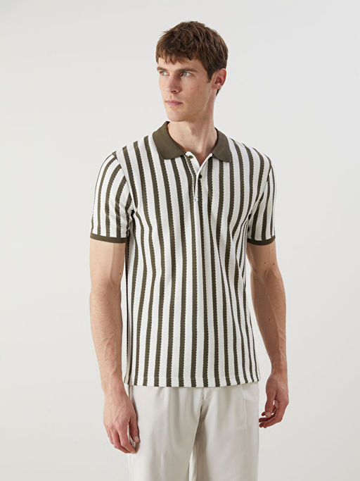 Polo Yaka ?izgili Erkek Ti??rt