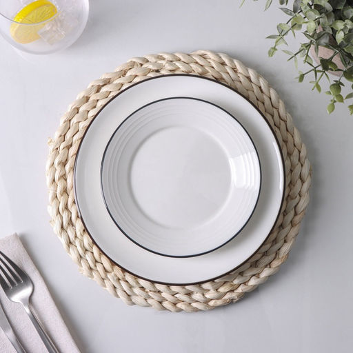 Салфетка сервировочная на стол Доляна Косичка, d=25 см, плетёная  фото 13