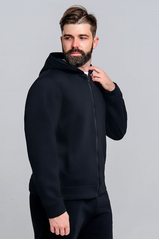 Арт. 69301 Толстовка мужская с начесом 50-58 (5 шт) Цвет:черный