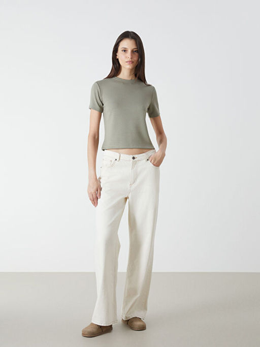 Bisiklet Yaka Kad?n Ti??rt