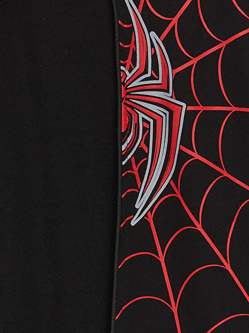 Kap??onlu Spiderman Bask?l? Uzun Kollu Erkek ?ocuk Fermuarl? Sweatshirt - Waikiki фото 3