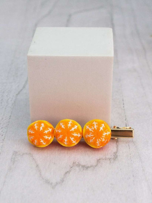 Заколка для волос GIRLY "Juicy orange", orange