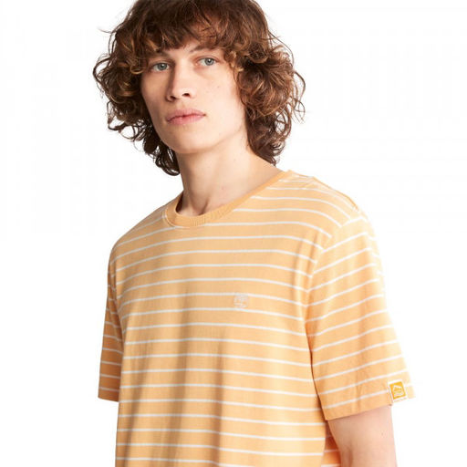 Мужская футболка Timberland SS Timberchill Stripe Tee оранжевая  фото 5