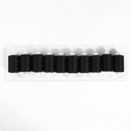Цена за 10 шт. Нитки обувные, 100ЛЛ, 200 м, чёрные
