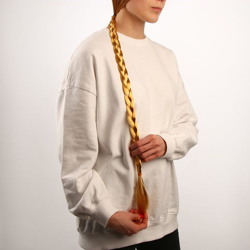 Коса на резинке, 66 см, цвет золотистый блонд