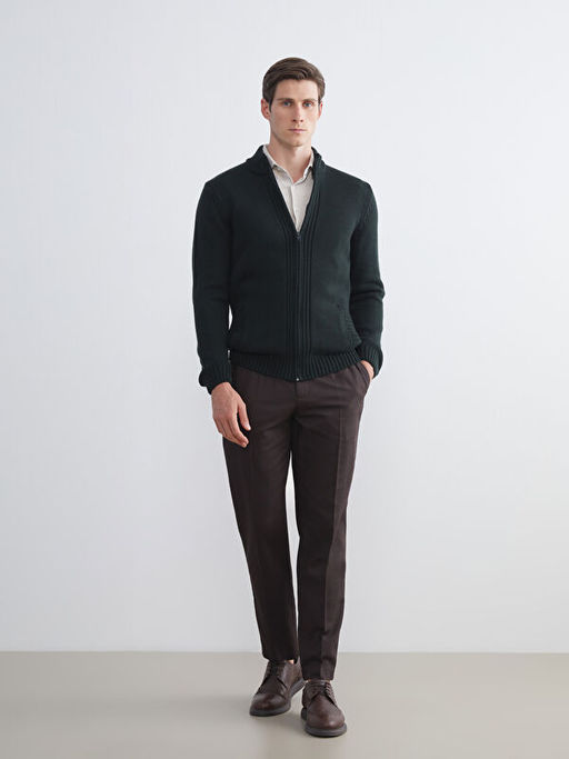 Standart Kal?p Dik Yaka Erkek Triko H?rka