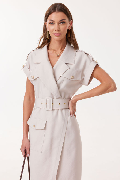 Платье LYUSHe 4126 бежевое  фото 3