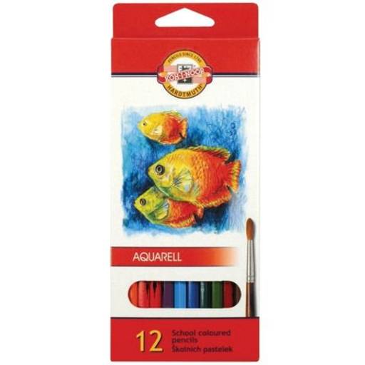 Карандаши Koh-i-Noor акварельные "Рыбы" 12цв. (3716012004KS)