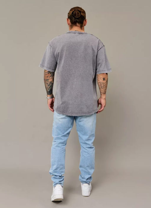 KM1841 Футболка OVER SIZE ПЕПЕЛЬНЫЙ