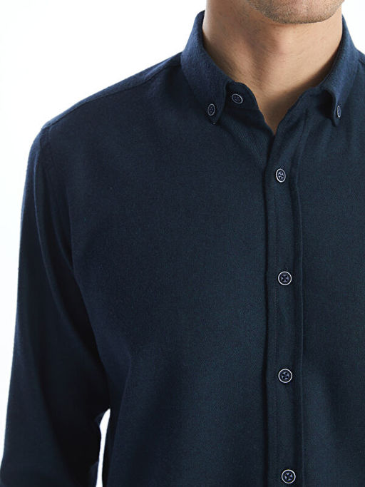 Regular Fit Uzun Kollu Gabardin Erkek G?mlek