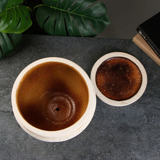 Горшок для цветов Голиаф, 8 л, d=28 см, h=22 см, керамика, с поддоном, бежевый - Simaland фото 2