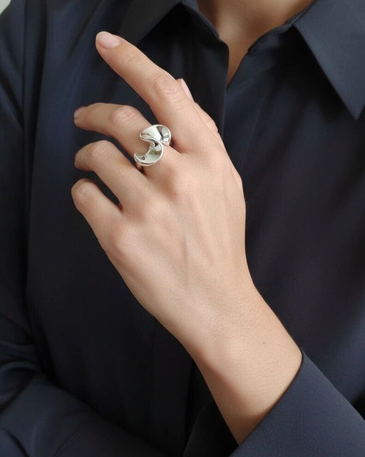 Кольцо с белым серебрением - Vel vett фото 3