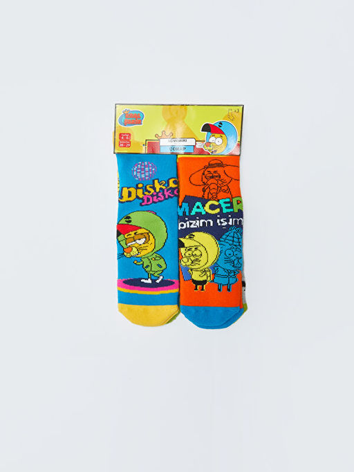 Kral ?akir Desenli Erkek ?ocuk Havlu Soket ?orap 3l? - Waikiki фото 2