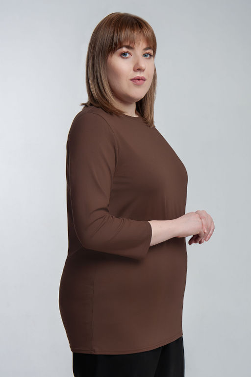 Арт.12601/4 Лонгслив женский 50-58 (5 шт) Цвет:коричневый - Калинка фото 4